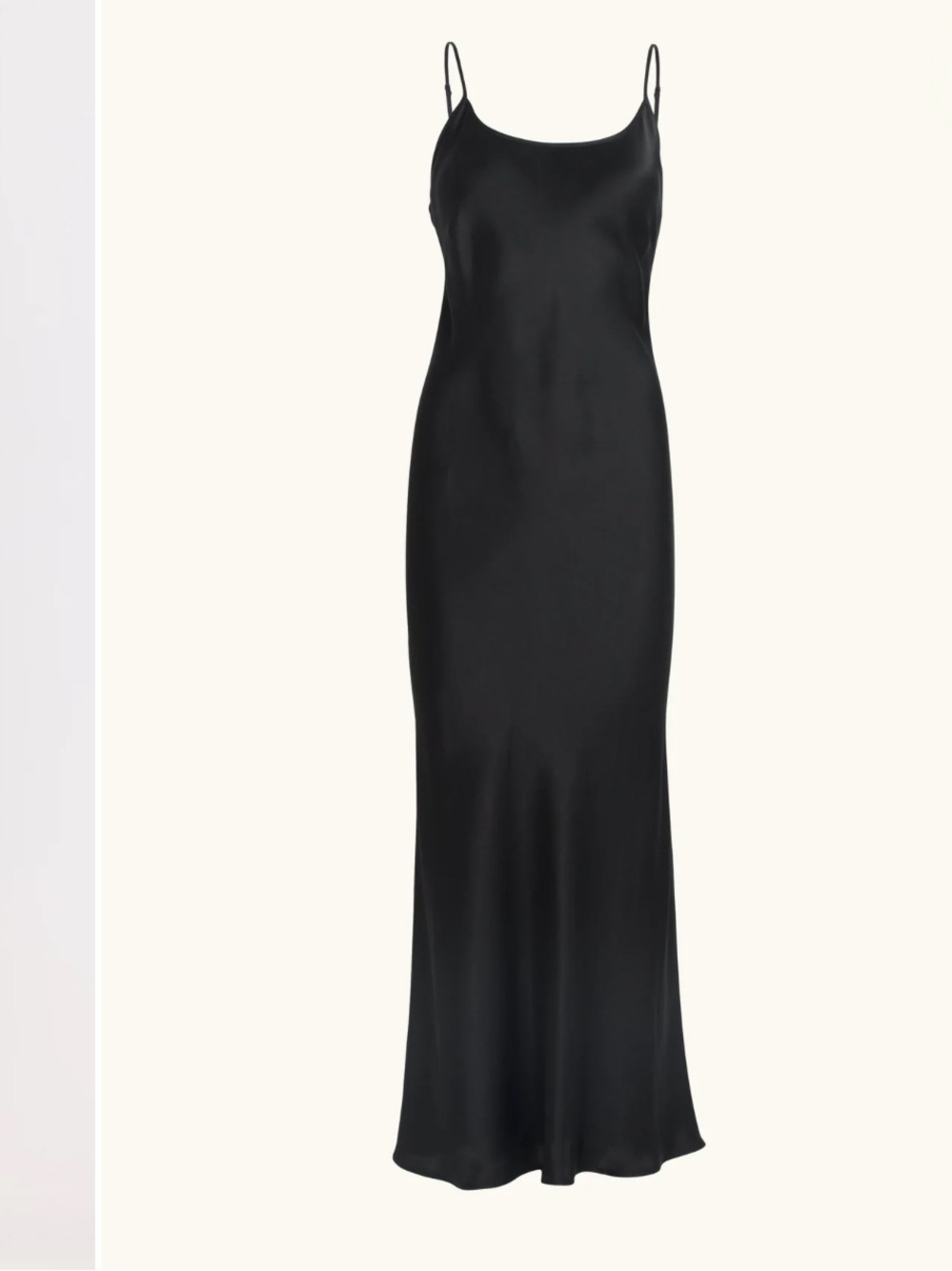 FLANNEL Black 100% silk Slip Midi Dress - Xsmall